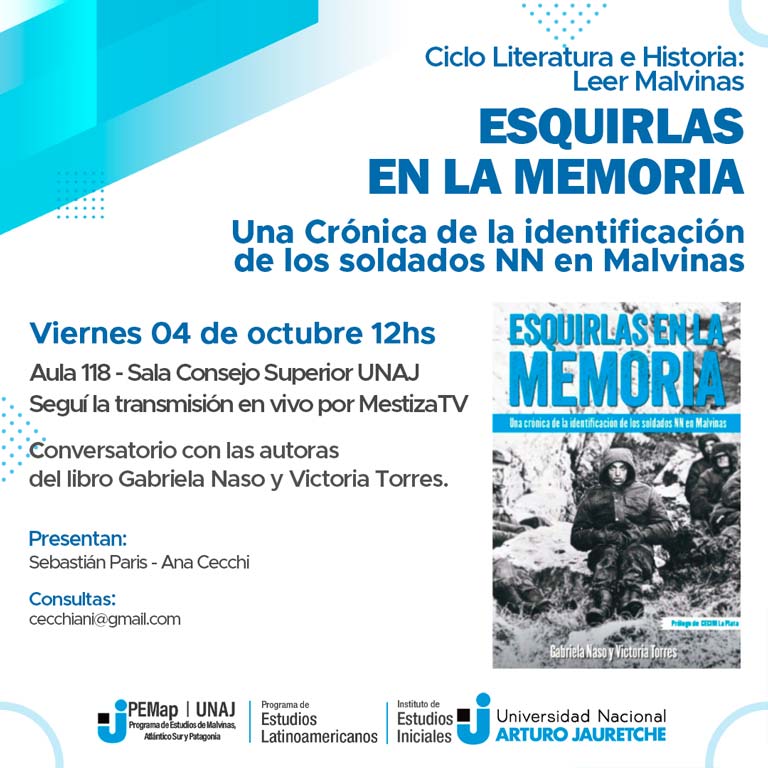 Conversatorio sobre el libro Esquirlas en la memoria. Una Crónica de la identificación de los soldados NN en Malvinas