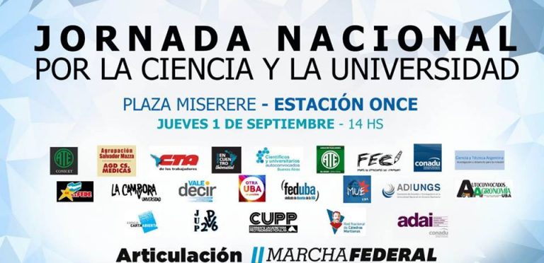 Jornada Nacional por la Ciencia y la Universidad